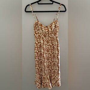Anthropology Hutch  Brown & Cream Floral  Dress